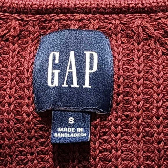 Gap Casual Cardigan Burgundy Button Up  Cardigan Long Sleeve Loose Knit - Picture 11 of 14